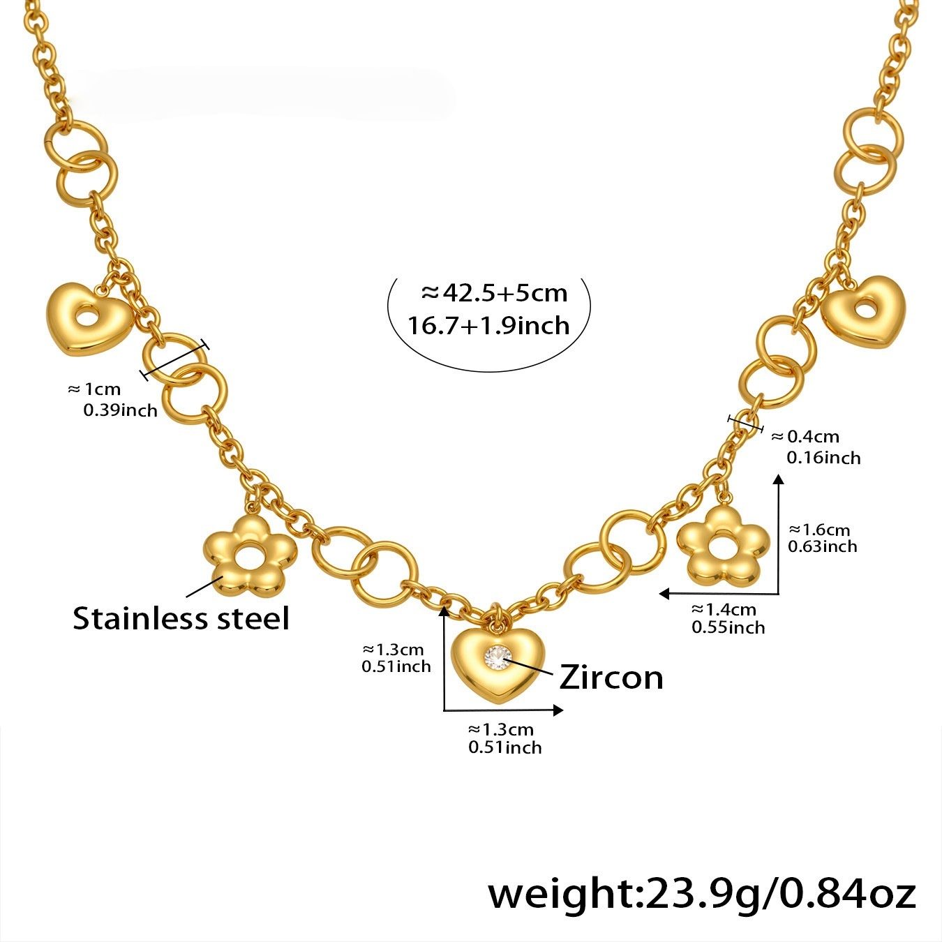 HEART & BLOOM PENDANT NECKLACE