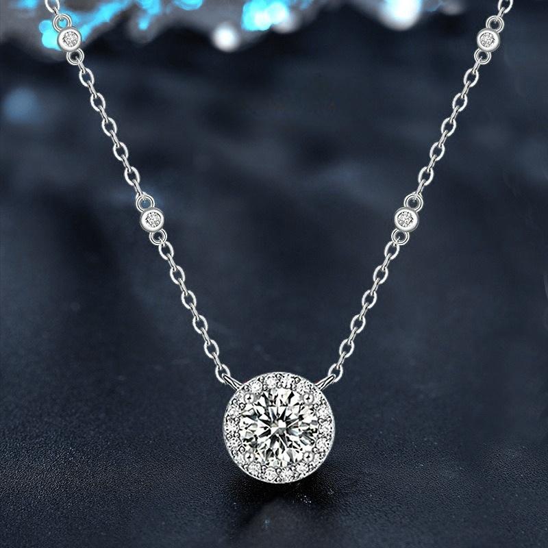 「 Starry Sky 」Moissanite Pendant Necklace in S925 Sterling Silver