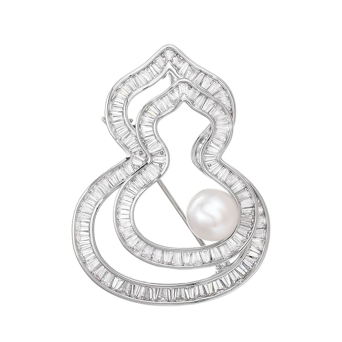 DOUBLE-LAYER GOURD BROOCH