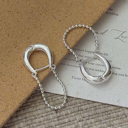 STERLING SILVER TASSEL EAR CLIPS