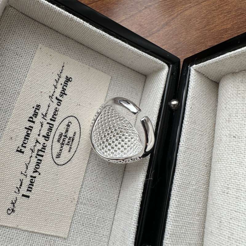 STERLING SILVER BEAD OPEN RING