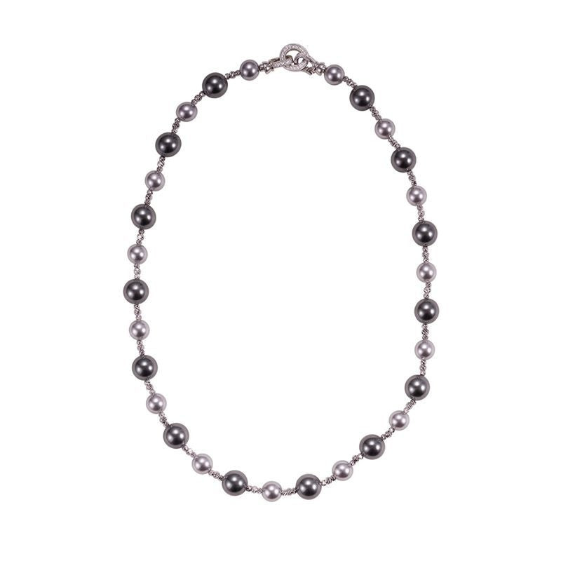 Multicolor Imitation Pearl Round Ring Necklace