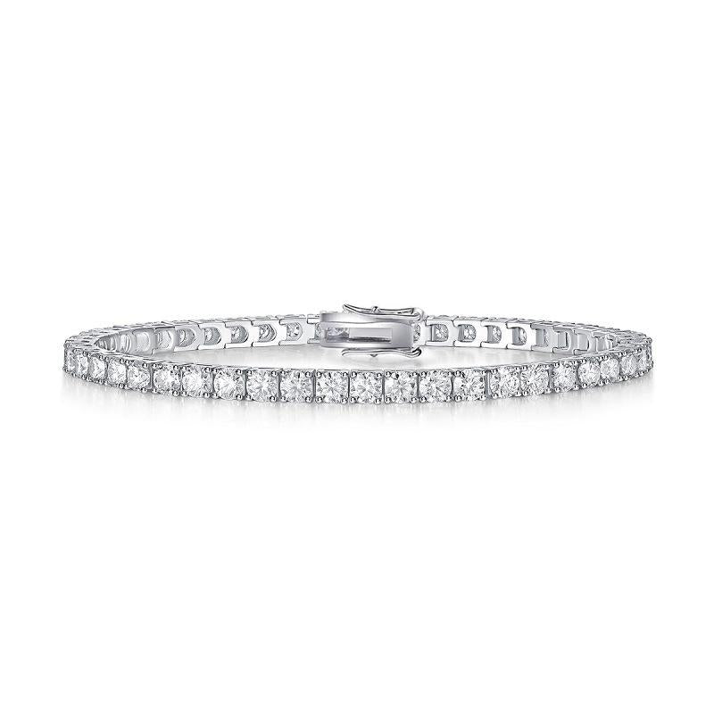 S925 Sterling Silver Tennis Bracelet with Moissanite