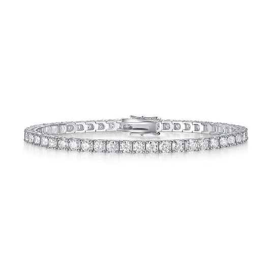 S925 Sterling Silver Tennis Bracelet with Moissanite