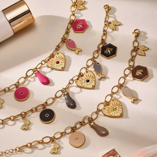 DEMON'S EYE OIL-DROP PENDANT BRACELET