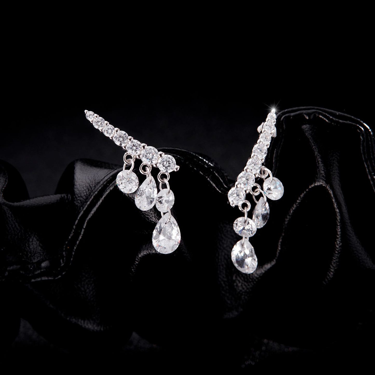 PAVE TEARDROP EARRINGS