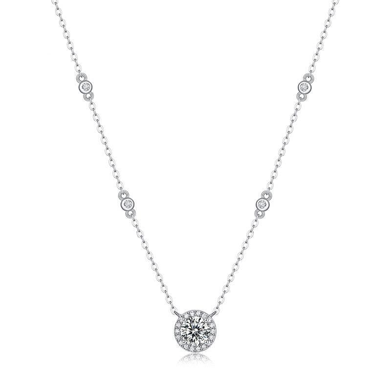 「 Starry Sky 」Moissanite Pendant Necklace in S925 Sterling Silver