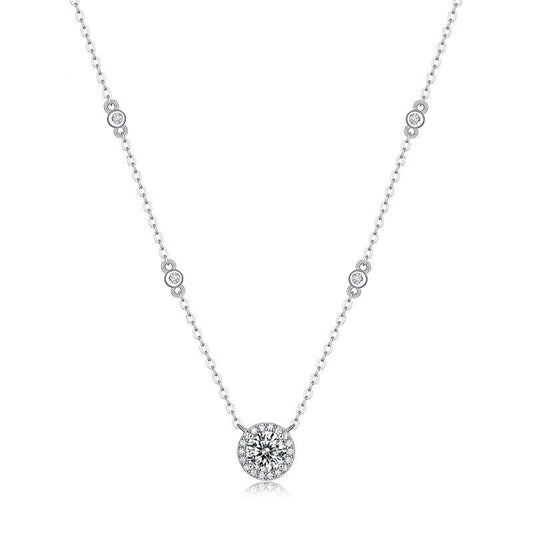 「 Starry Sky 」Moissanite Pendant Necklace in S925 Sterling Silver
