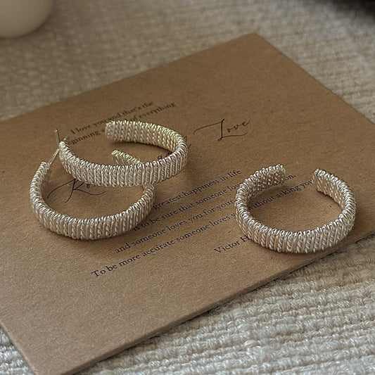 HAND-WRAPPED WIRE WOVEN EARRINGS