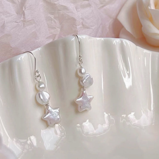 Pentagram Baroque Pearl Earrings