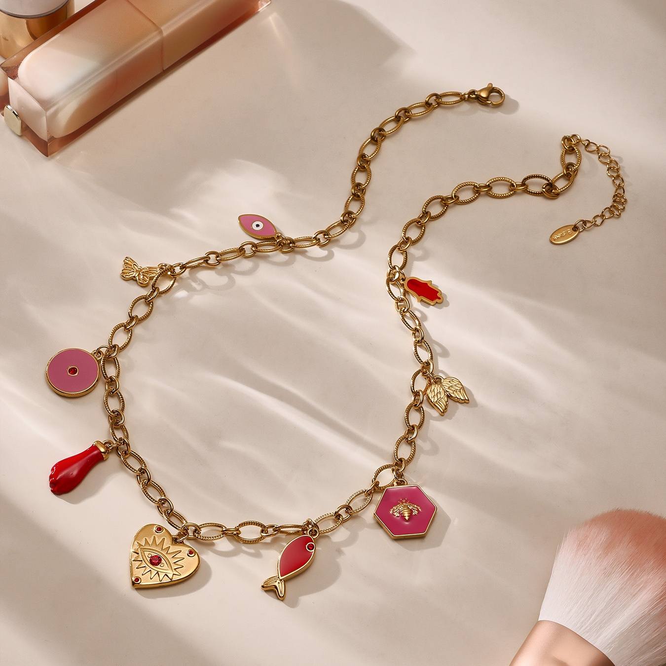 DEMON'S EYE OIL-DROP PENDANT NECKLACE