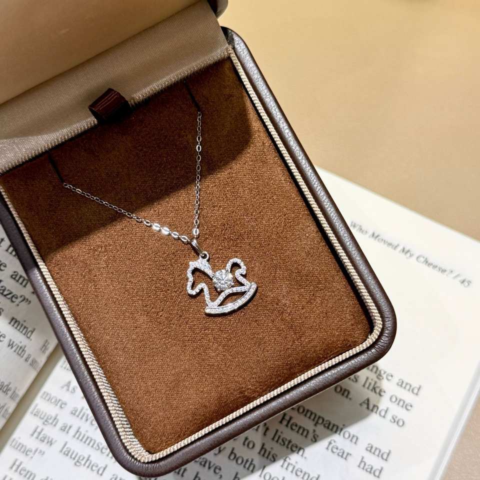MOISSANITE CAROUSEL HORSE NECKLACE