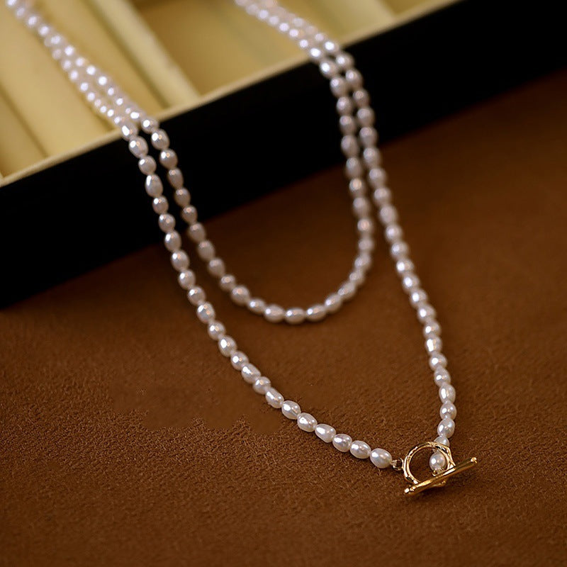 FRENCH LONG STRAND NATURAL PEARL NECKLACE