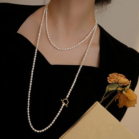 FRENCH LONG STRAND NATURAL PEARL NECKLACE