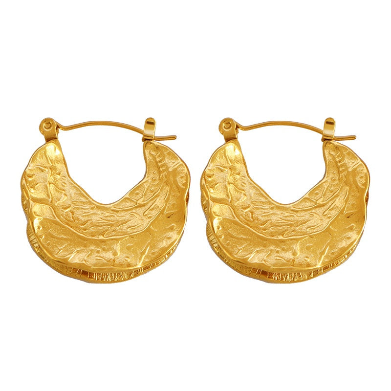 RUCHED LEAF EARRINGS