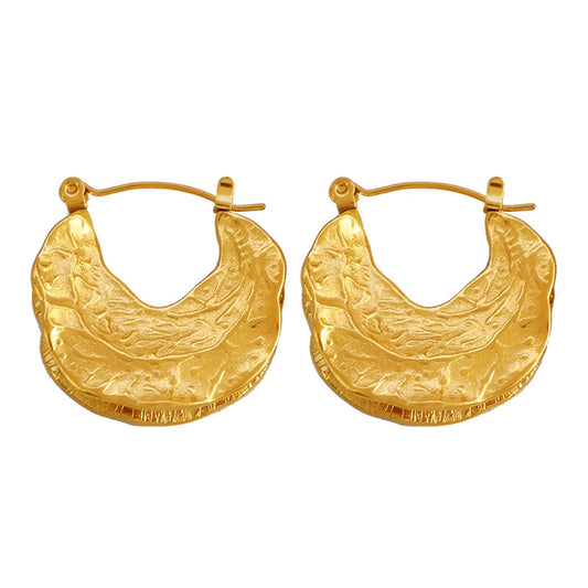 RUCHED LEAF EARRINGS