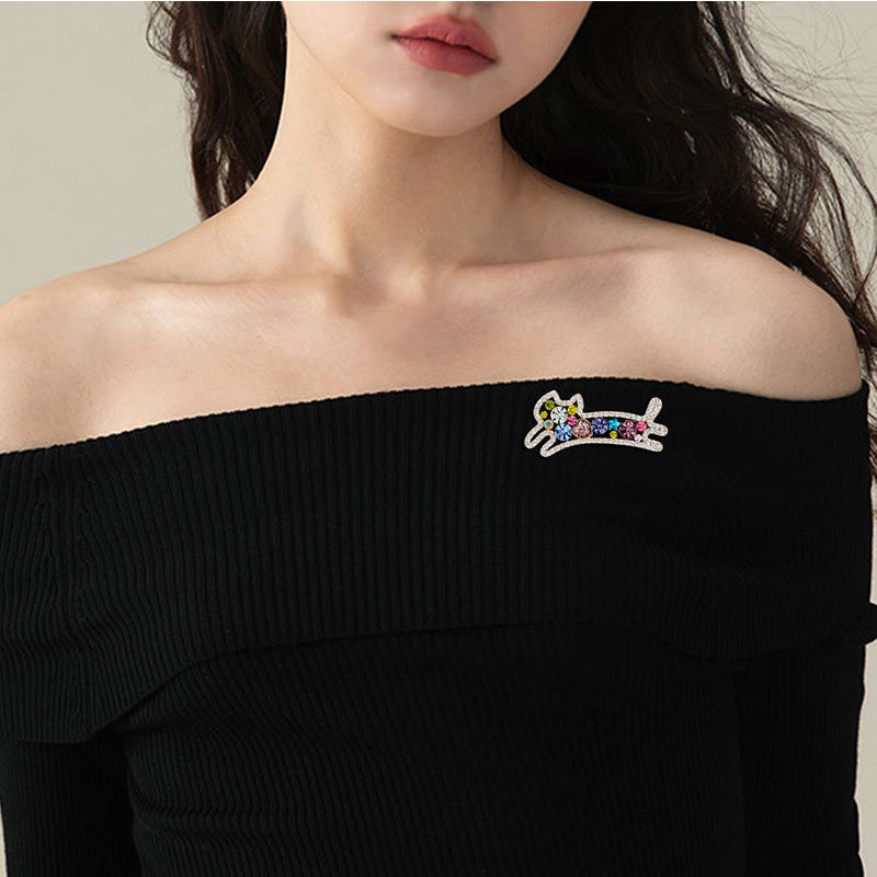 ROSE GOLD CAT BROOCH