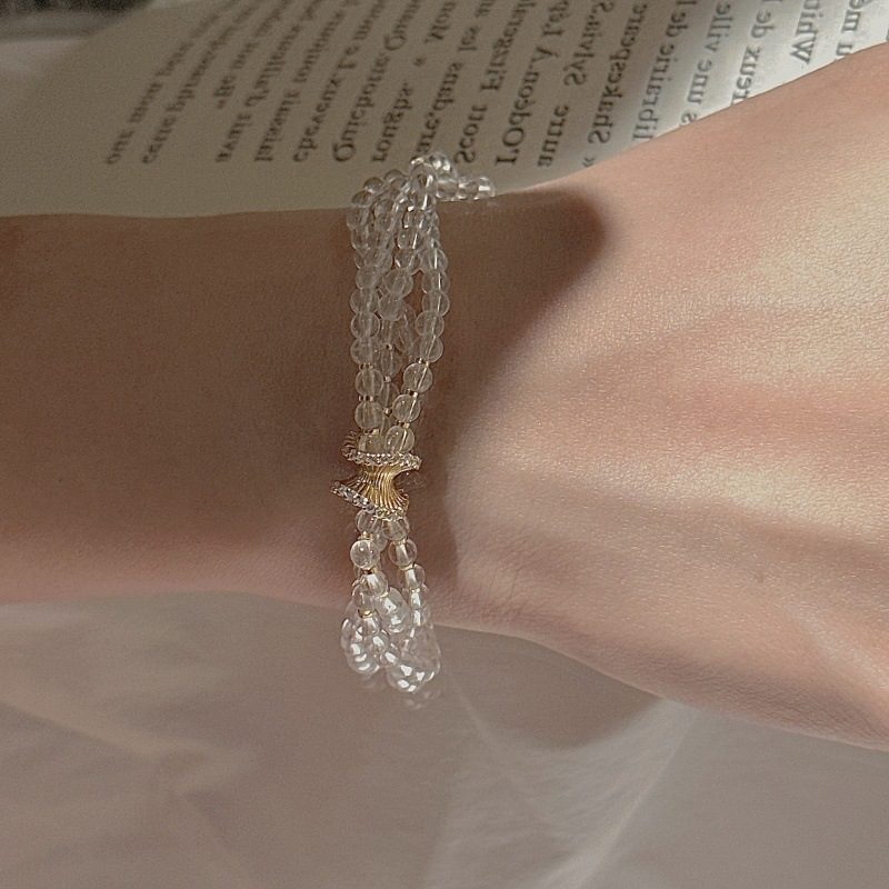 HOURGLASS HARMONY WHITE CRYSTAL BRACELET