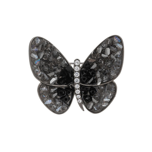 BLACK BUTTERFLY BROOCH
