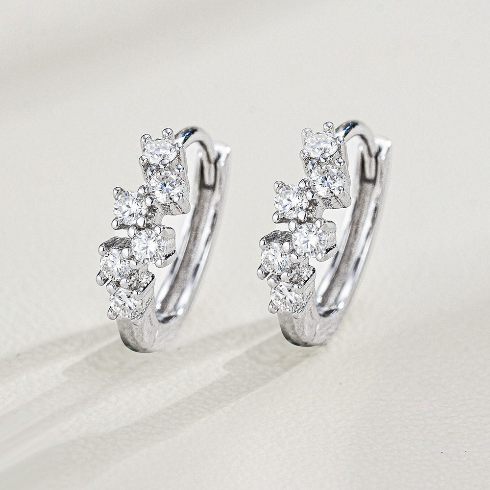 ALTERNATING STAR HOOP EARRINGS