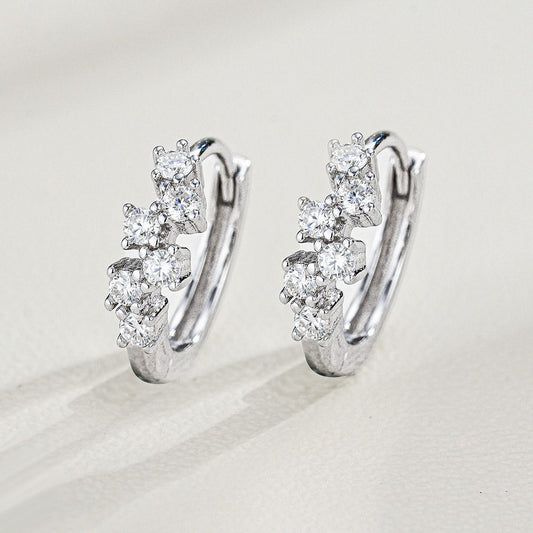 ALTERNATING STAR HOOP EARRINGS