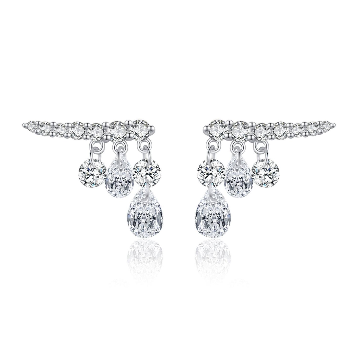 PAVE TEARDROP EARRINGS
