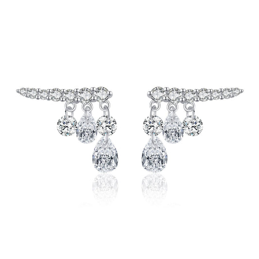 PAVE TEARDROP EARRINGS