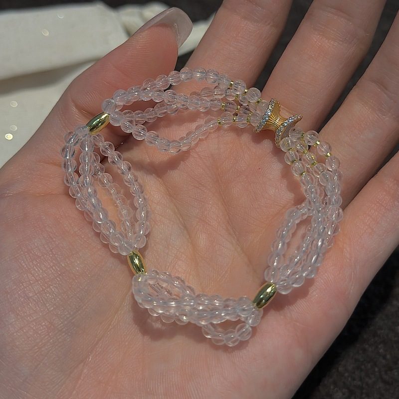 HOURGLASS HARMONY WHITE CRYSTAL BRACELET