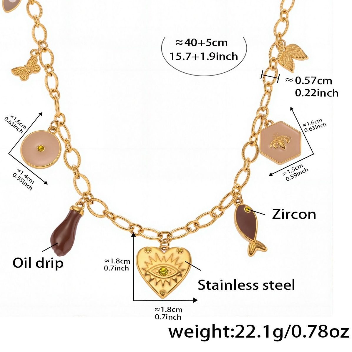 DEMON'S EYE OIL-DROP PENDANT NECKLACE