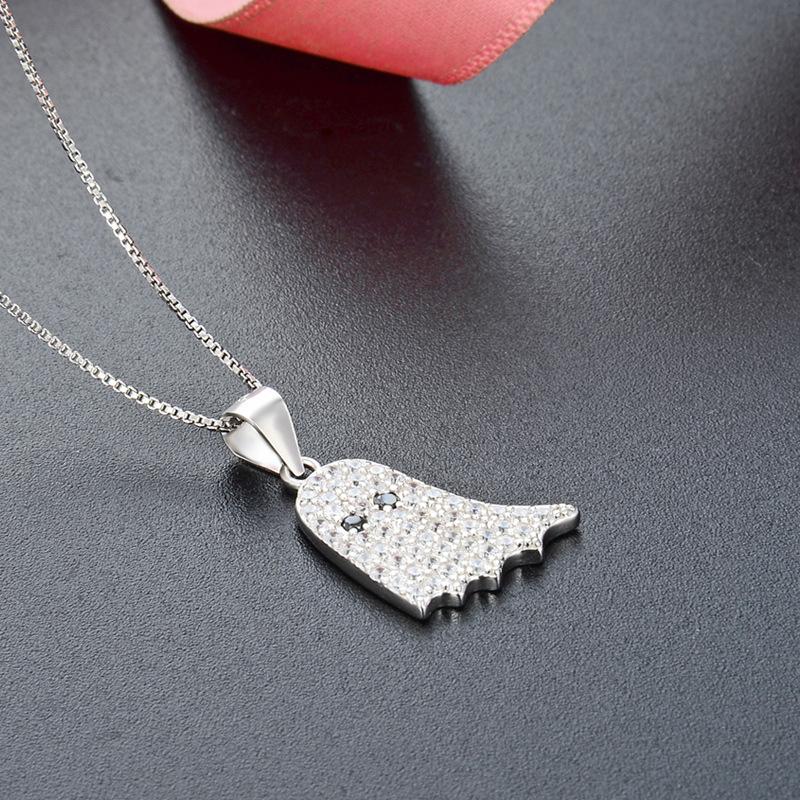 Ghost Pendant Necklace in S925 Sterling Silver